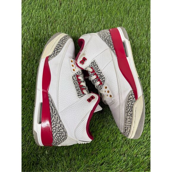 Men's Size 10 - Nike Air Jordan 3 Retro "Cardinal Red" Mid Top Basketball Shoes - Picture 6 of 9